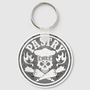 Porte-clés Pastry Chef Skull Gray