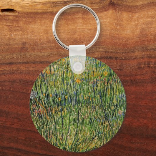 Porte-clés Pasture en fleurs par Vincent van Gogh (Recto)
