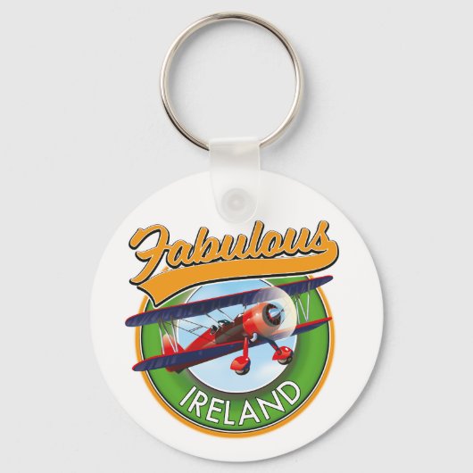 Porte-clés patch de voyage en Irlande fabuleux. (Recto)