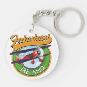 Porte-clés Patch de voyage en Irlande fabuleux. Affiche (Dos)