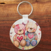 Porte-clés Patchwork Bears Valentine (Recto)