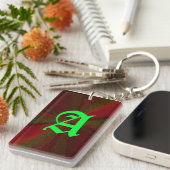 Porte-clés Patchwork de dégradé circulaire rouge à vert (Devant droit)