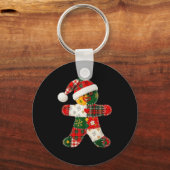 Porte-clés Patchwork Gingpain Homme Noël Hommes Femmes (Recto)