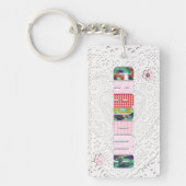 Porte-clés Patchwork 'Grand-mère' Sur Dentelle (Devant)