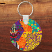 Porte-clés Patchwork indien turc festier Mandala (Verso)