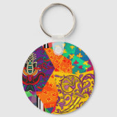 Porte-clés Patchwork indien turc festier Mandala (Verso)