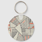 Porte-clés Patchwork rétro : Conception géométrique Abstraite (Verso)