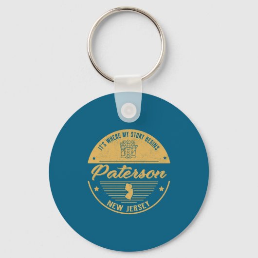 Porte-clés Paterson New Jersey Its Where My Story Begins  (Recto)