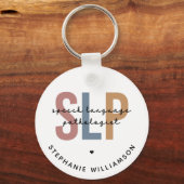 Porte-clés Pathologiste du langage SLP personnalisé (Verso)