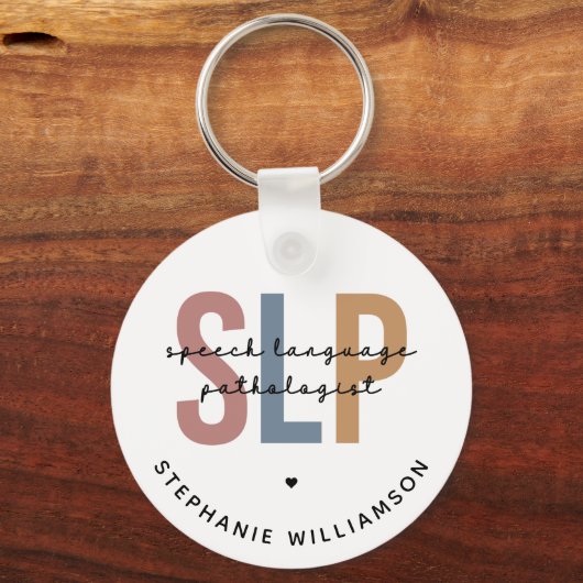 Porte-clés Pathologiste du langage SLP personnalisé (Verso)