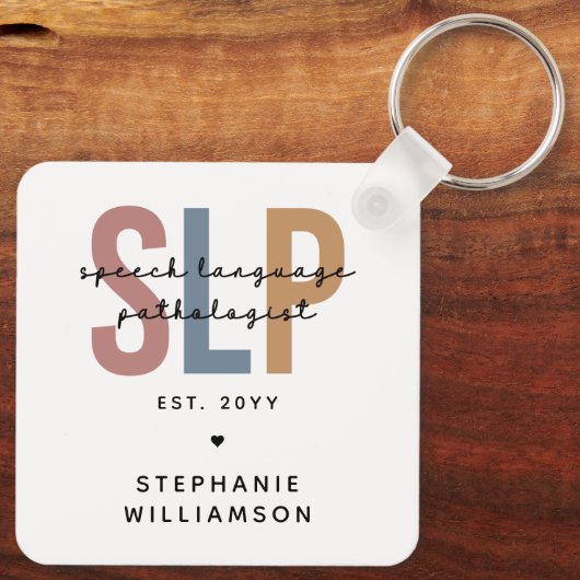 Porte-clés Pathologiste du langage SLP personnalisé (Verso)