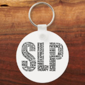 Porte-clés Pathologiste du langage vocal SLP (Recto)