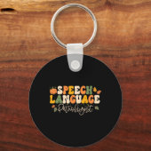Porte-clés Pathologiste du langage vocal Thanksg (Recto)
