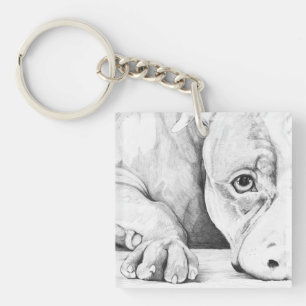 Porte-clés Patiemment en attente (personnalisable)
