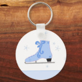 Porte-clés Patin à glace bleu mignon (Recto)