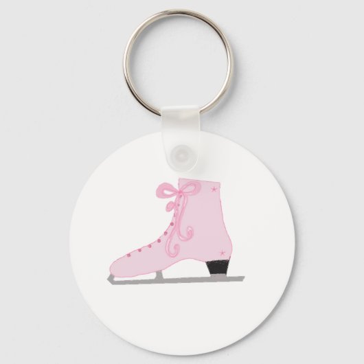 Porte-clés Patin à glace rose mignon (Recto)