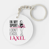 Porte-clés Patinage artistique dans mon sport Je n'Excel pas (Dos)