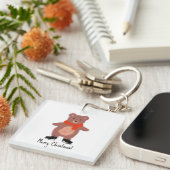Porte-clés Patinage drôle d'ours (Devant Droit)