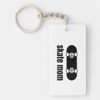 Porte-clés patiner maman noir blanc porte - clé
