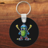Porte-clés Patineur de glace de concombre Pickle Cool (Recto)