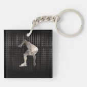 Porte-clés Patineur de vitesse ; Cool (Dos)