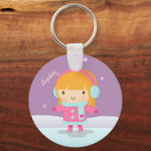 Porte-clés Patineuse De Glace Pour Enfants (Recto)