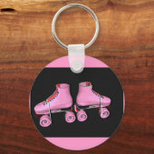 Porte-clés Patins à rouleaux rose (Recto)