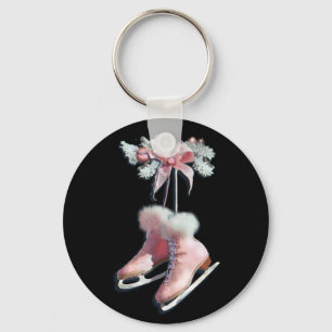 Porte-clés PATINS de GLACE dans le ROSE par SHARON SHARPE