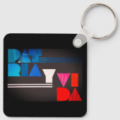 Porte-clés Patria y Vida Bleu Noir Rouge (Dos)