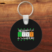 Porte-clés Patricks Day Funny Elements Of Lucky Periodic Tabl (Recto)