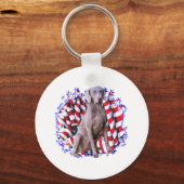 Porte-clés Patriot de Weimaraner (Recto)