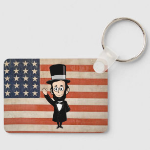 Porte-clés Patriote américain Abraham Lincoln