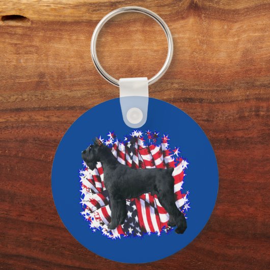 Porte-clés Patriote géant Schnauzer (Verso)