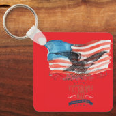 Porte-clés Patriotes se souvenant de rouge vif (Recto)