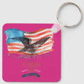 Porte-clés Patriotes se souvenant magenta (Dos)