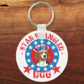 Porte-clés Patriotic Beagle (Recto)