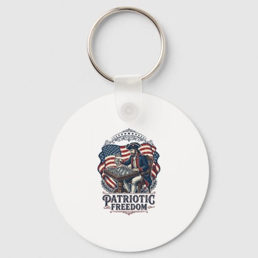 Porte-clés Patriotic Chess Player Vector Graphic Tee (Recto)