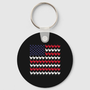 Porte-clés Patriotic Farmers 4 juillet drapeau américain