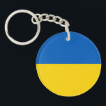 Porte-clés Patriotic Ukraine<br><div class="desc">Drapeau patriotique de l'Ukraine.</div>