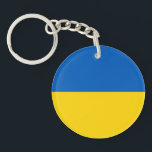 Porte-clés Patriotic Ukraine<br><div class="desc">Drapeau patriotique de l'Ukraine.</div>