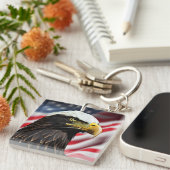 Porte-clés Patriotique/Aigle/Américain/USA (Devant Droit)