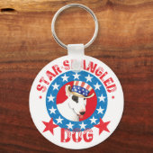 Porte-clés Patriotique Bull Terrier (Recto)
