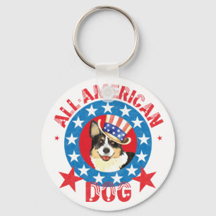 Porte-clés Patriotique Cardigan Welsh Corgi Porte - clé