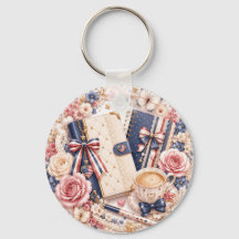 Porte-clés patriotique du 4 juillet Soft Luxury