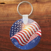 Porte-clés Patriotique Juillet 4 Porte - clé (Recto)