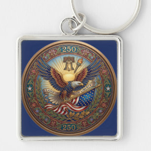 Porte-clés patriotique « Land of Liberty Eagle 250