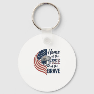Porte-clés Patriotique Maison des Libres Casque Brave Chemise