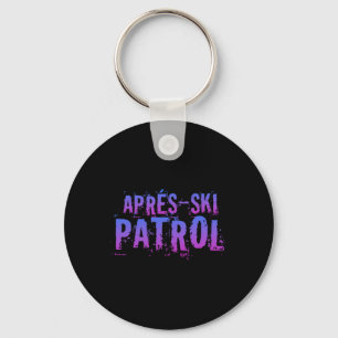 Porte-clés Patrouille de l'après-ski rétro des années 80 Vint