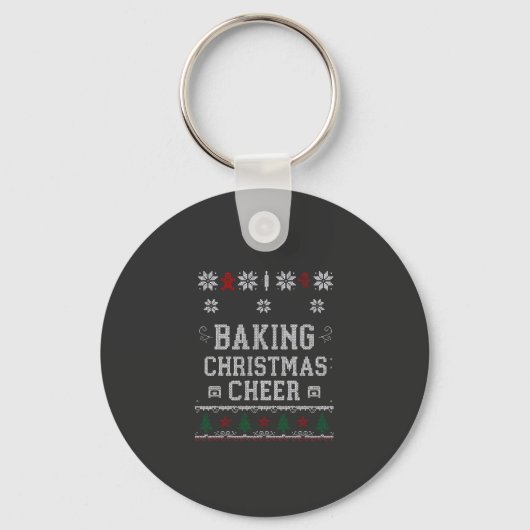 Porte-clés Patte de tricot de four à biscuits de Noël au ging (Recto)