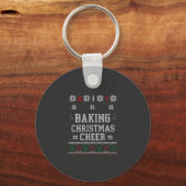 Porte-clés Patte de tricot de four à biscuits de Noël au ging (Recto)